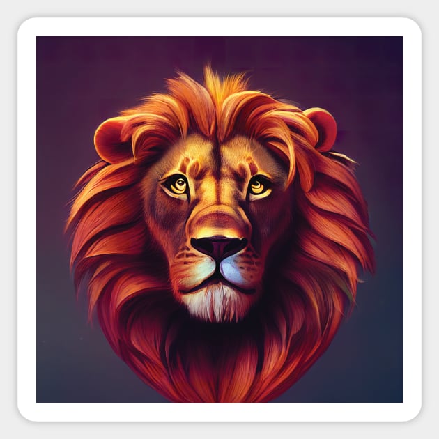 Lion Art Sticker by Geminiartstudio